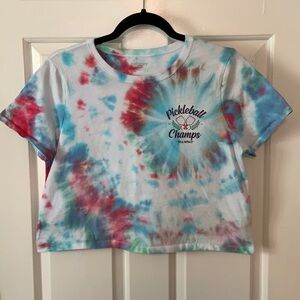 Old Navy Pickelball Champs “Dill With It” Tie Dye Crop Top